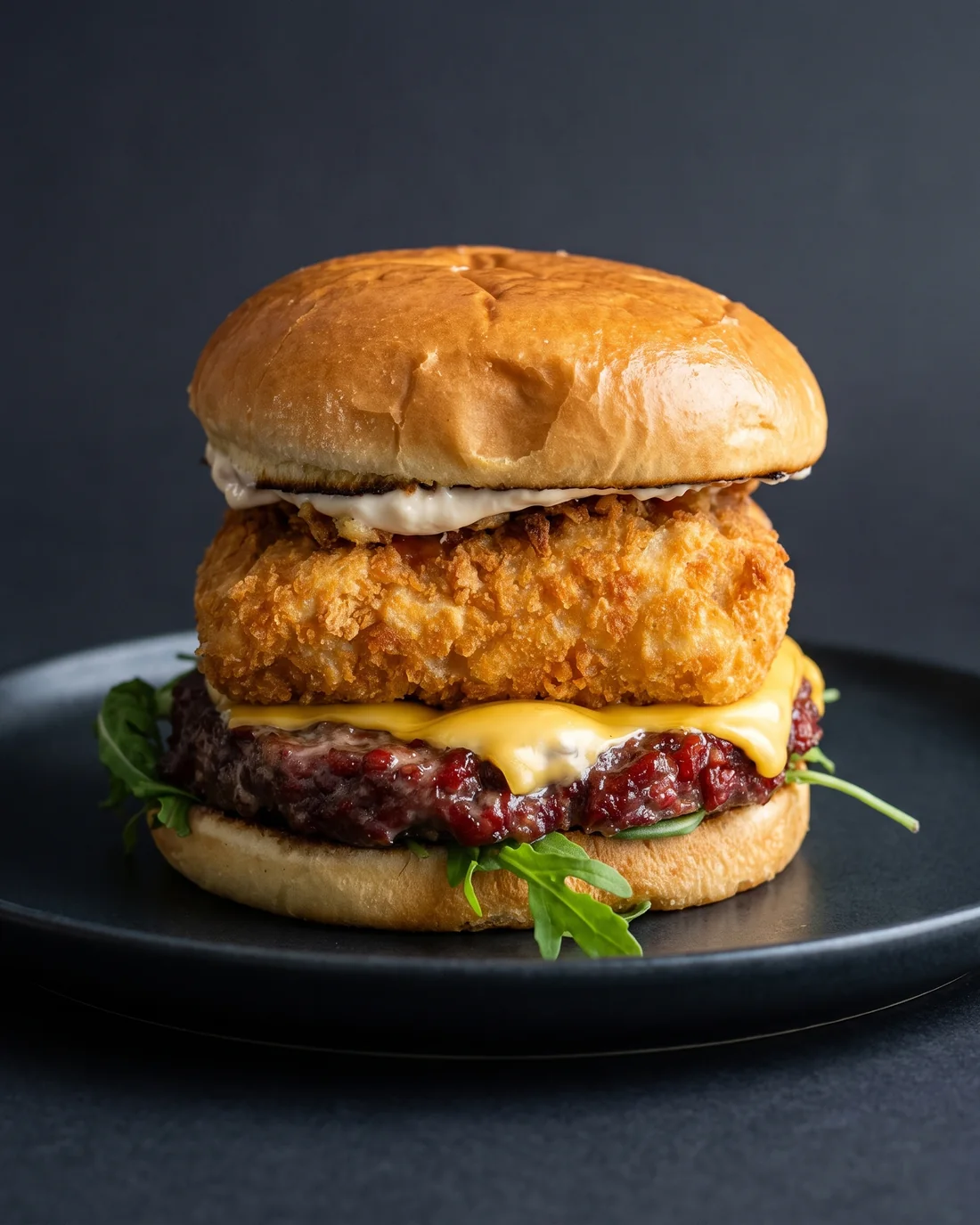 Big John: carne de vaca, cheddar, bacon, cebola caramelizada e requeijão panado